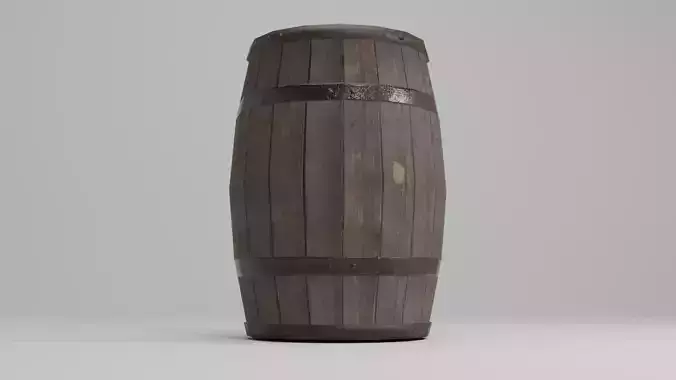Low poly Wood Barrel 