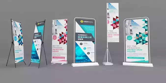 exhibition Low-poly 3D model