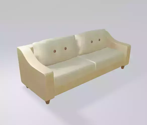 Fabric Sofa 3D Model 