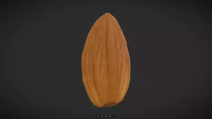 Almond Low-poly 3D model
