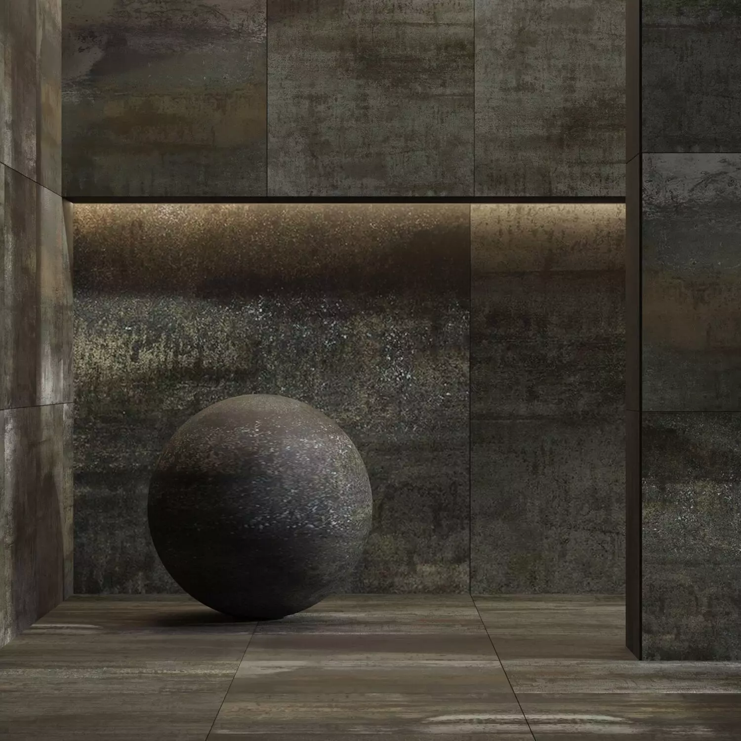 Corten tile set 40 - Metal Corten Natural Texture