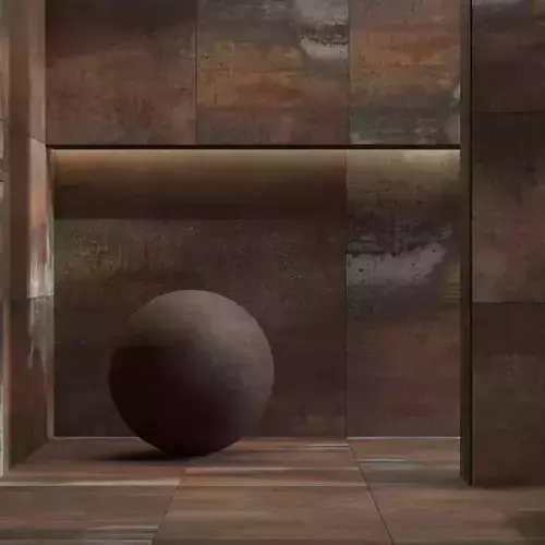 Corten tile set 39 - Aged Metal Corten