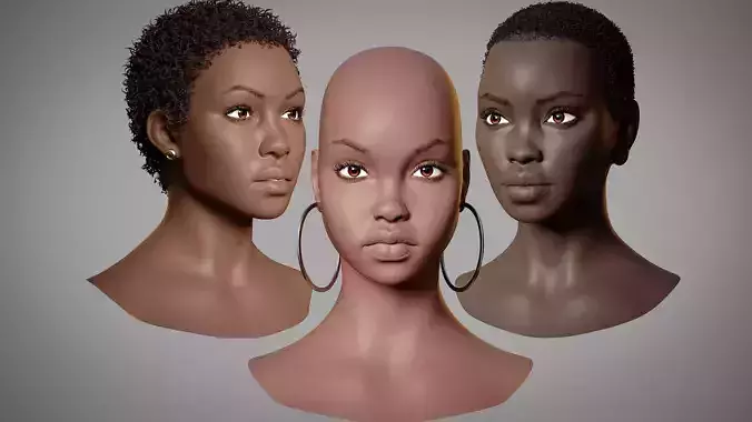 Heads of African women
