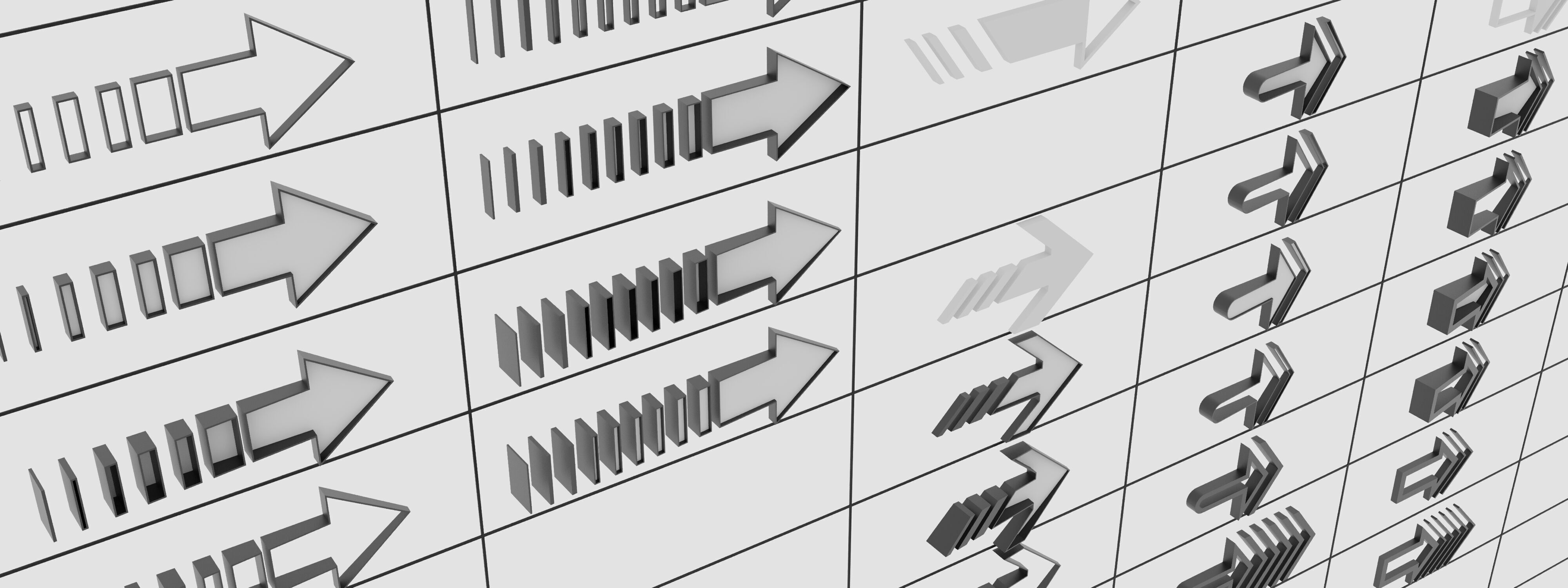 Collection of arrow Low-poly 3D model_2