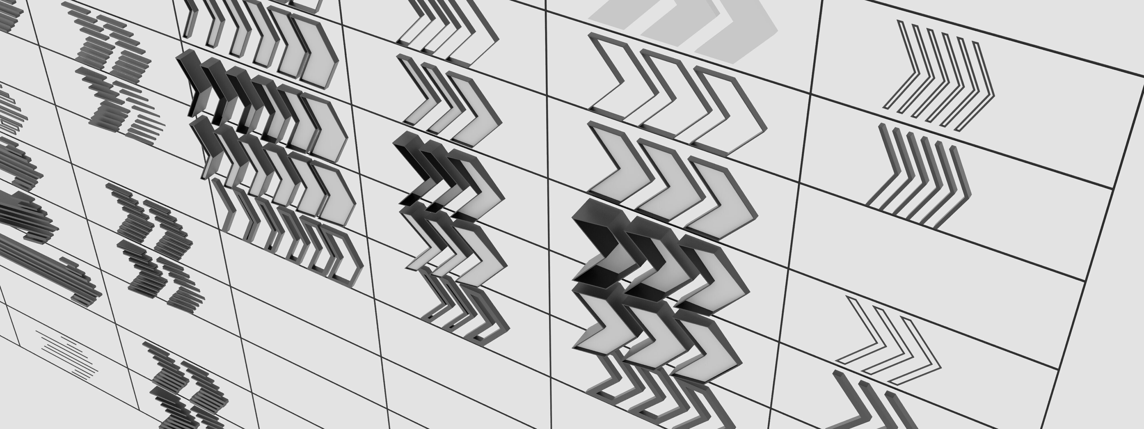 Collection of arrow Low-poly 3D model_4