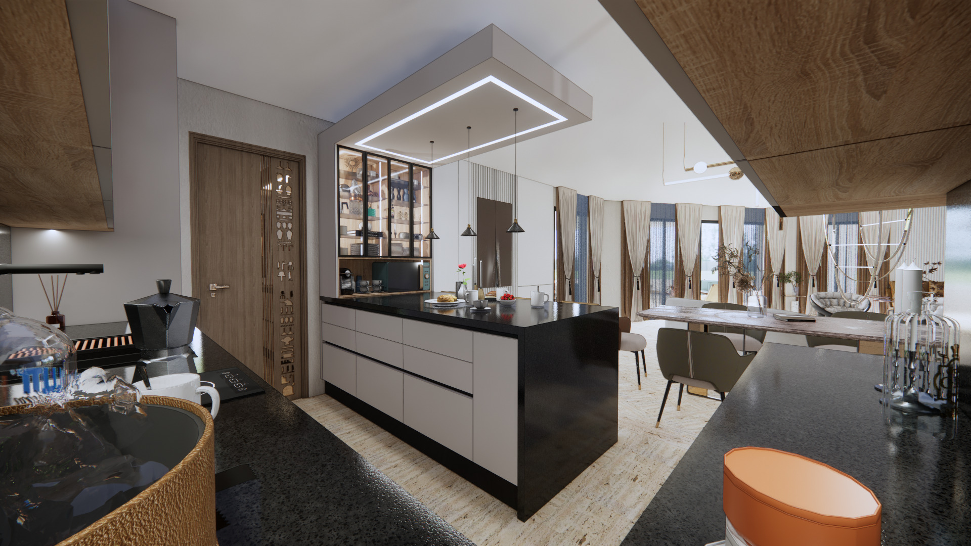 Modern Kitchen 3D Model 3D model_1