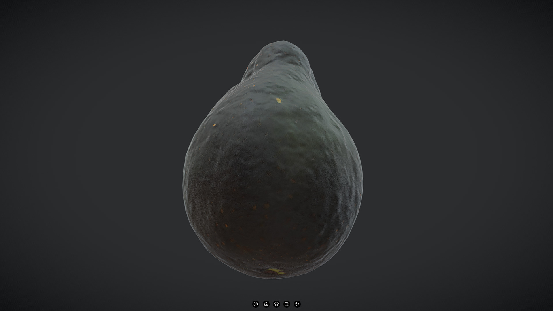 Avocado Low-poly 3D model_3