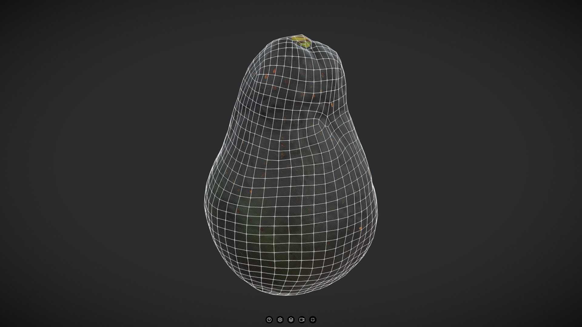Avocado Low-poly 3D model_2