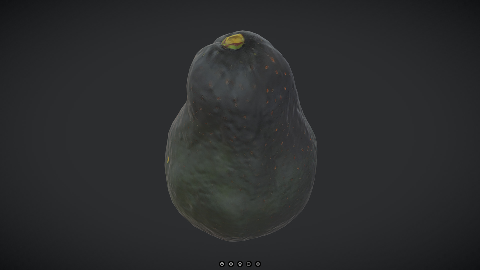 Avocado Low-poly 3D model_5