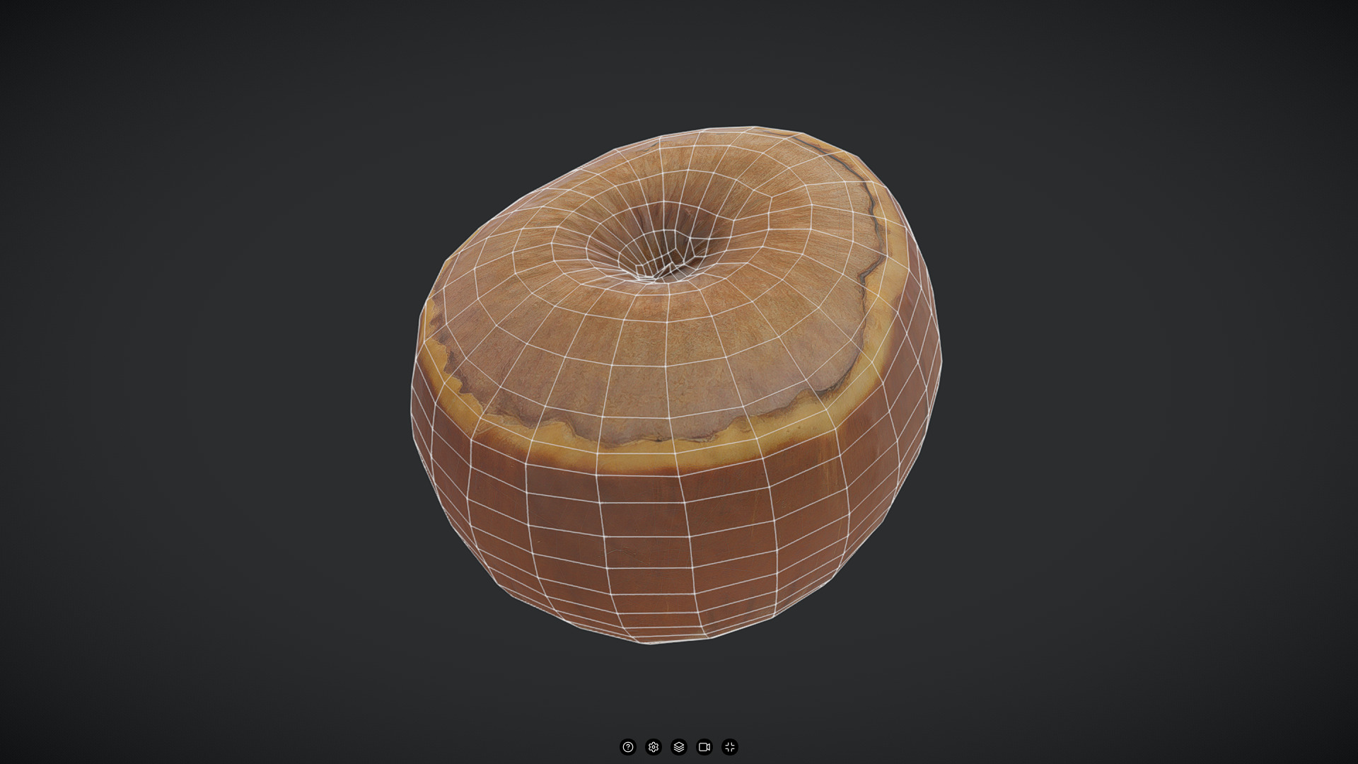Hazelnut Low-poly 3D model_6