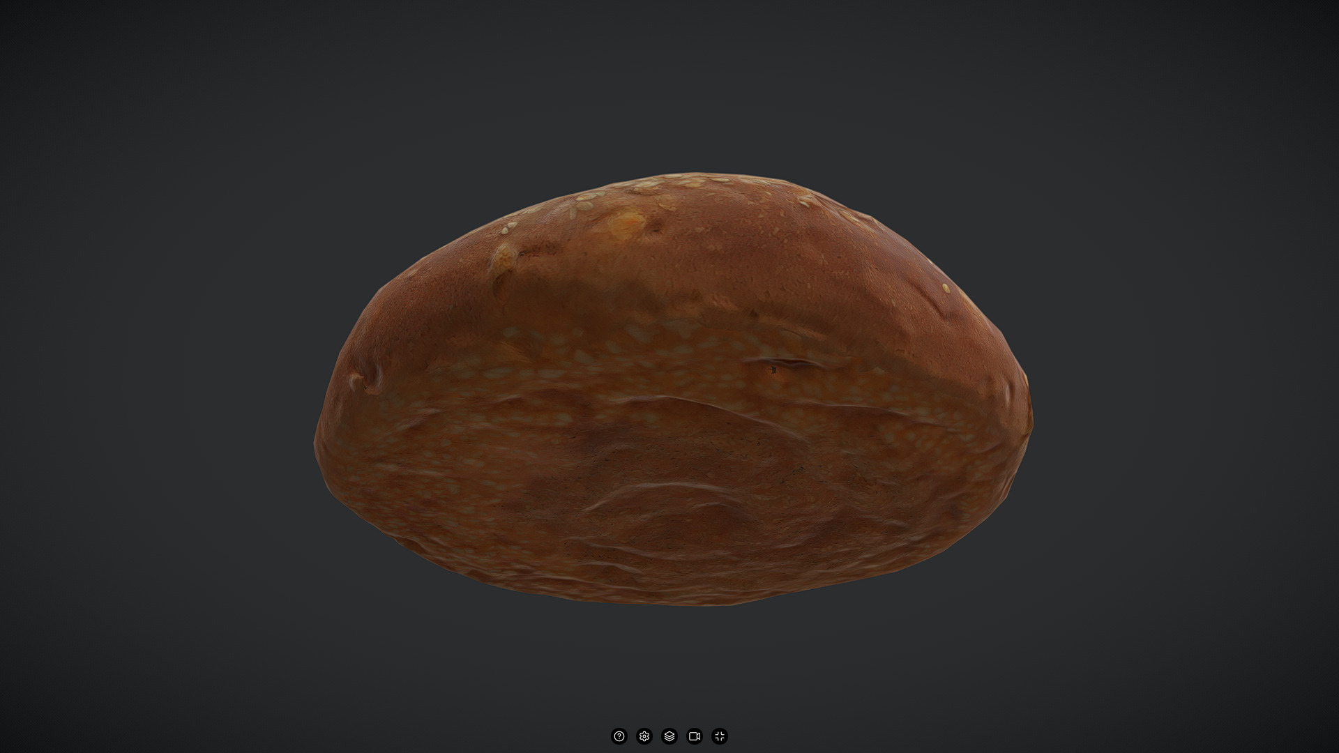 Oat Bread Low-poly 3D model_3