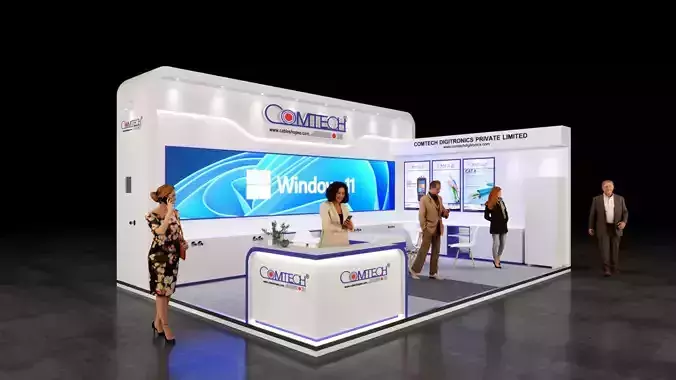 Exhibition Stand 7x5 2Sides D1V1 3D model 3D model