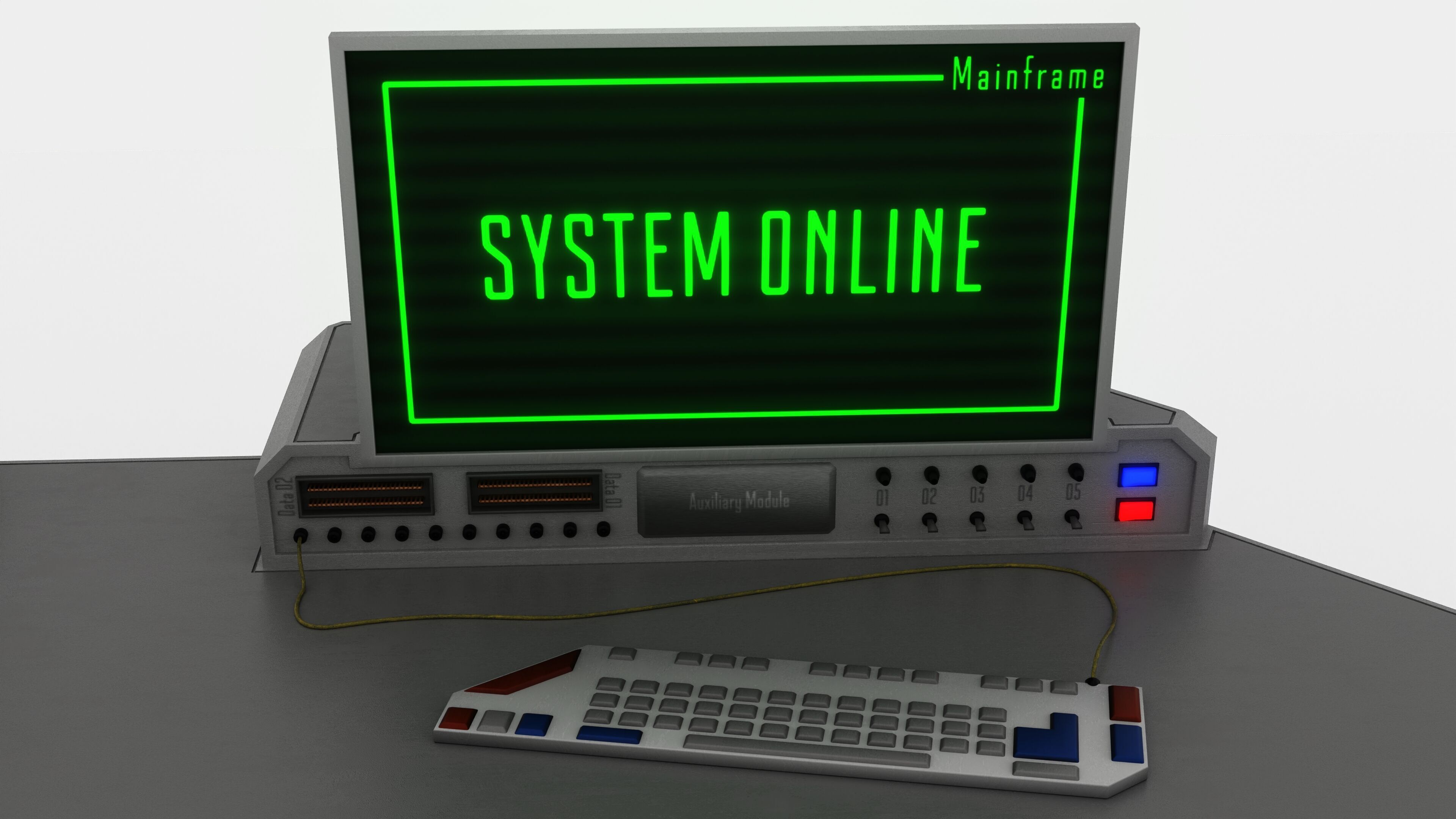 DataOps desk 3D model_4
