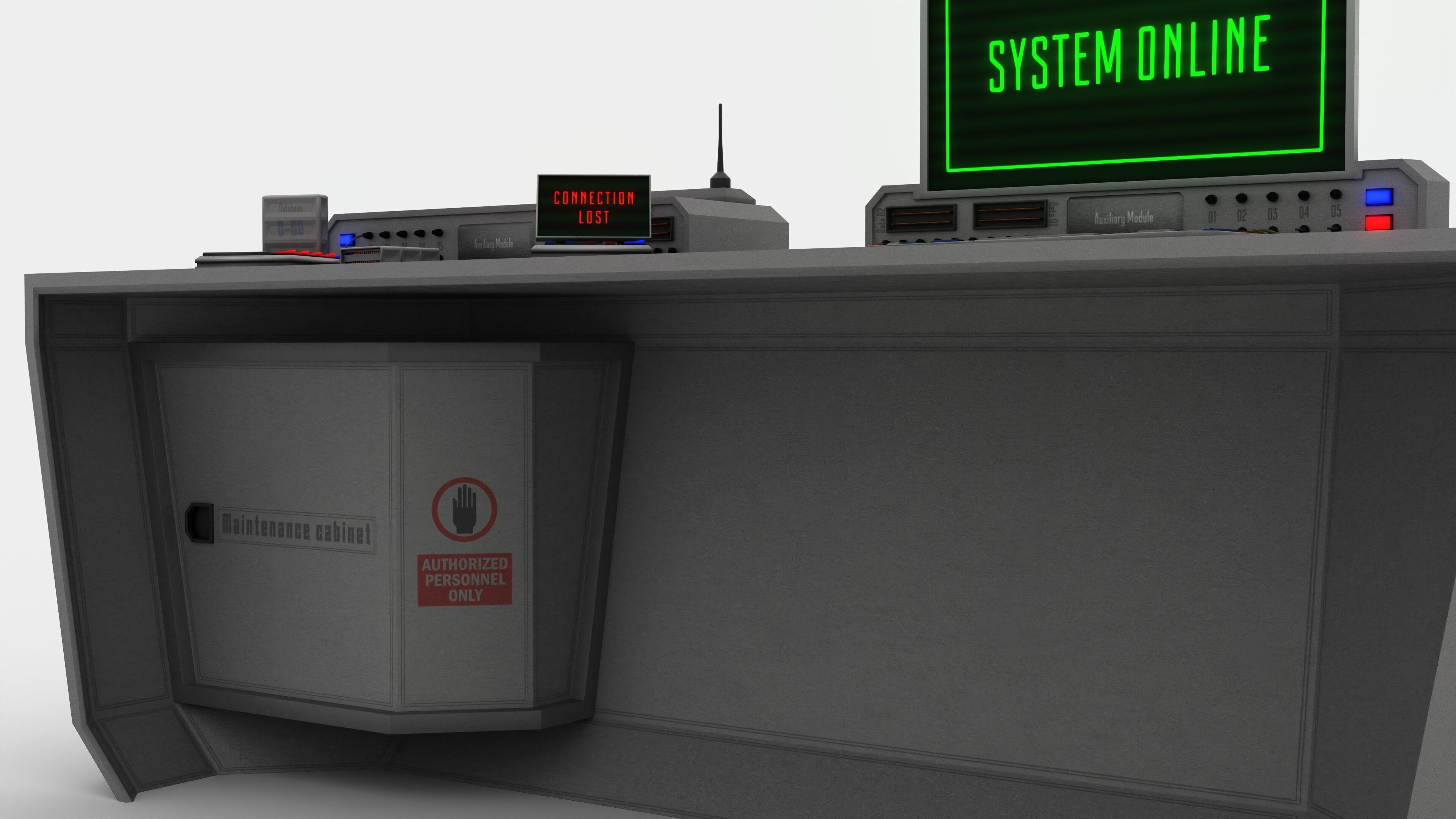 DataOps desk 3D model_5