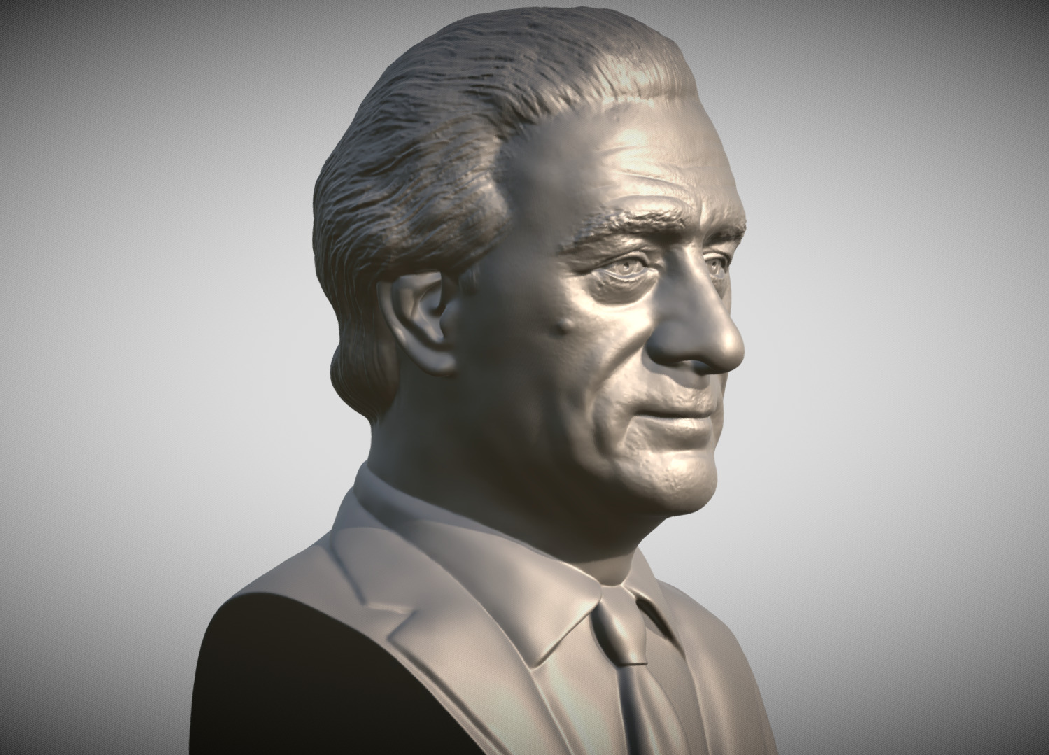 Robert De Niro bust 3D print model_7
