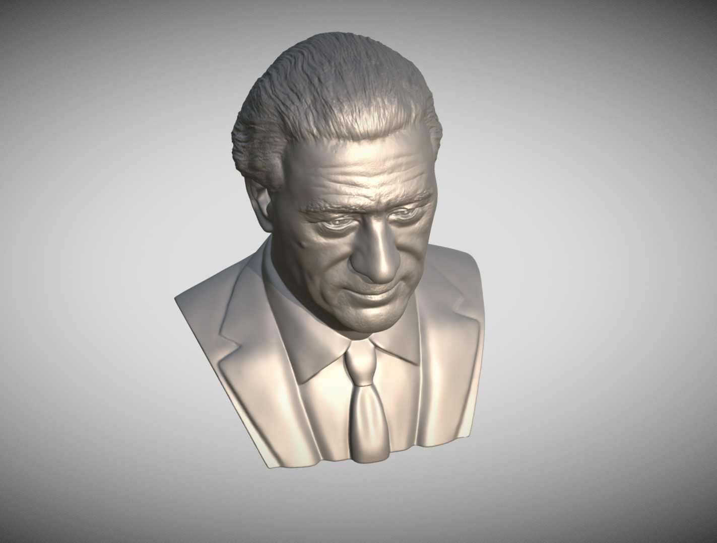 Robert De Niro bust 3D print model_10