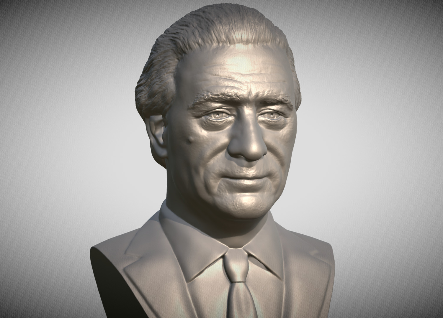 Robert De Niro bust 3D print model_8