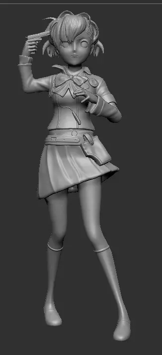 Shiomi Kotone Original Anime-Style Female Character 3D print model