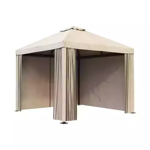 himmelsoe gazebo with curtains