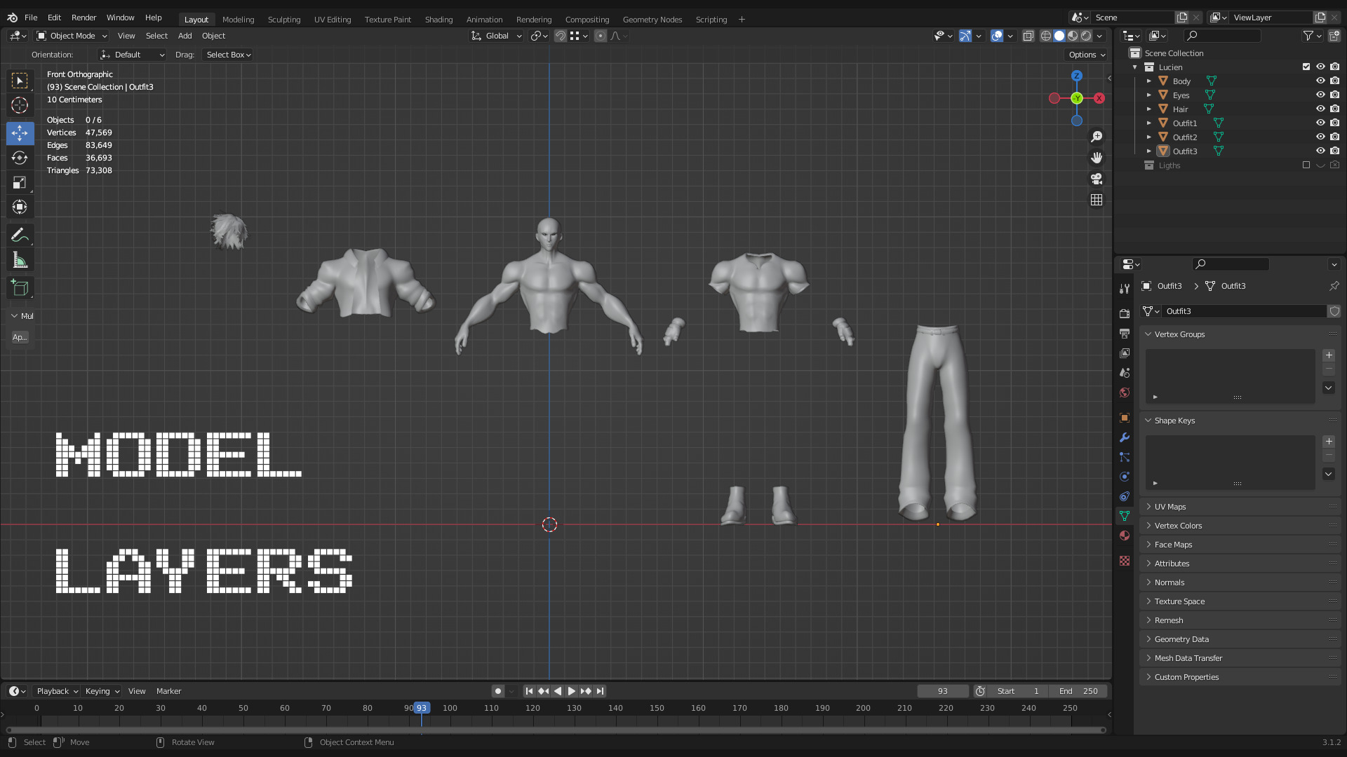 Stylized Male Fighting Character - Lucien Low-poly 3D model_18
