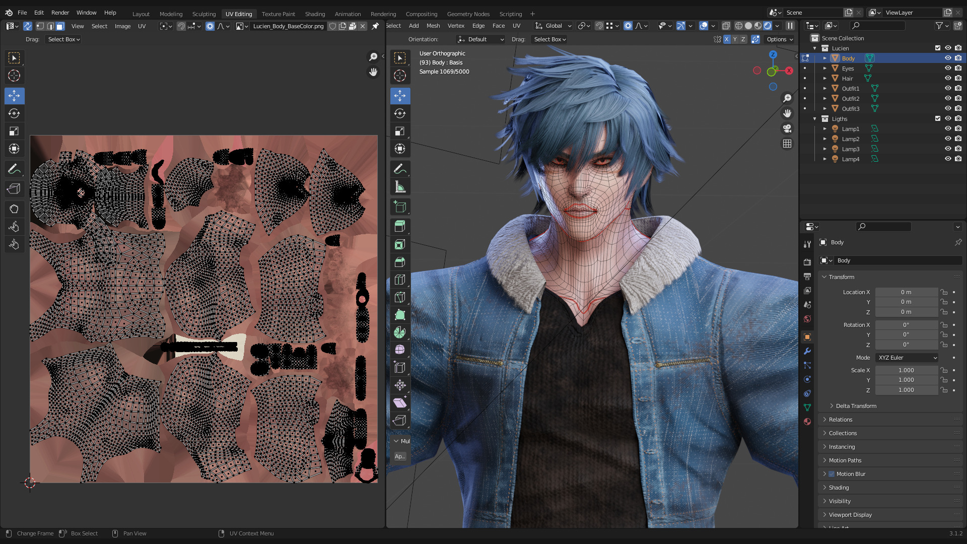 Stylized Male Fighting Character - Lucien Low-poly 3D model_20