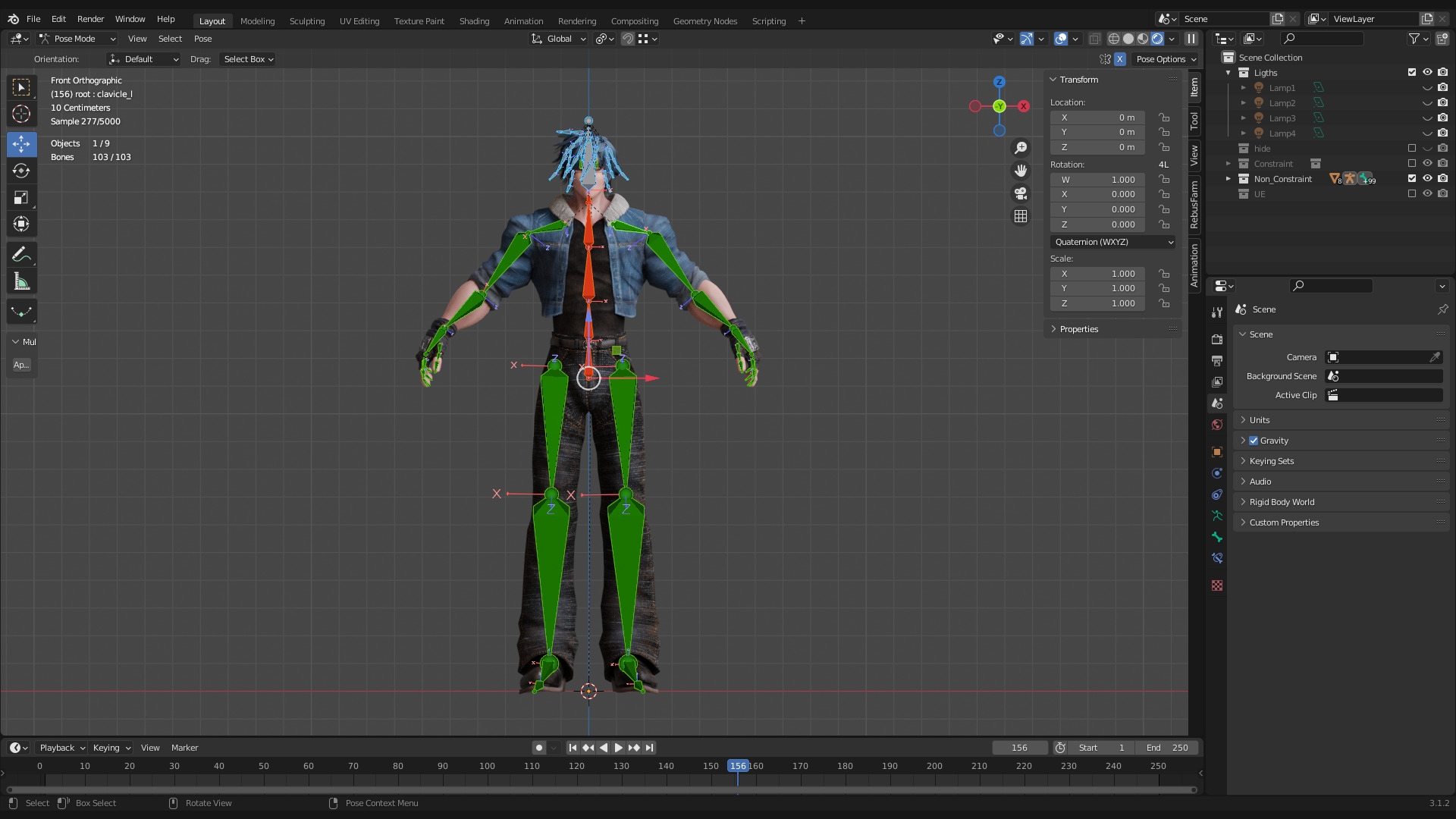Stylized Male Fighting Character - Lucien Low-poly 3D model_23