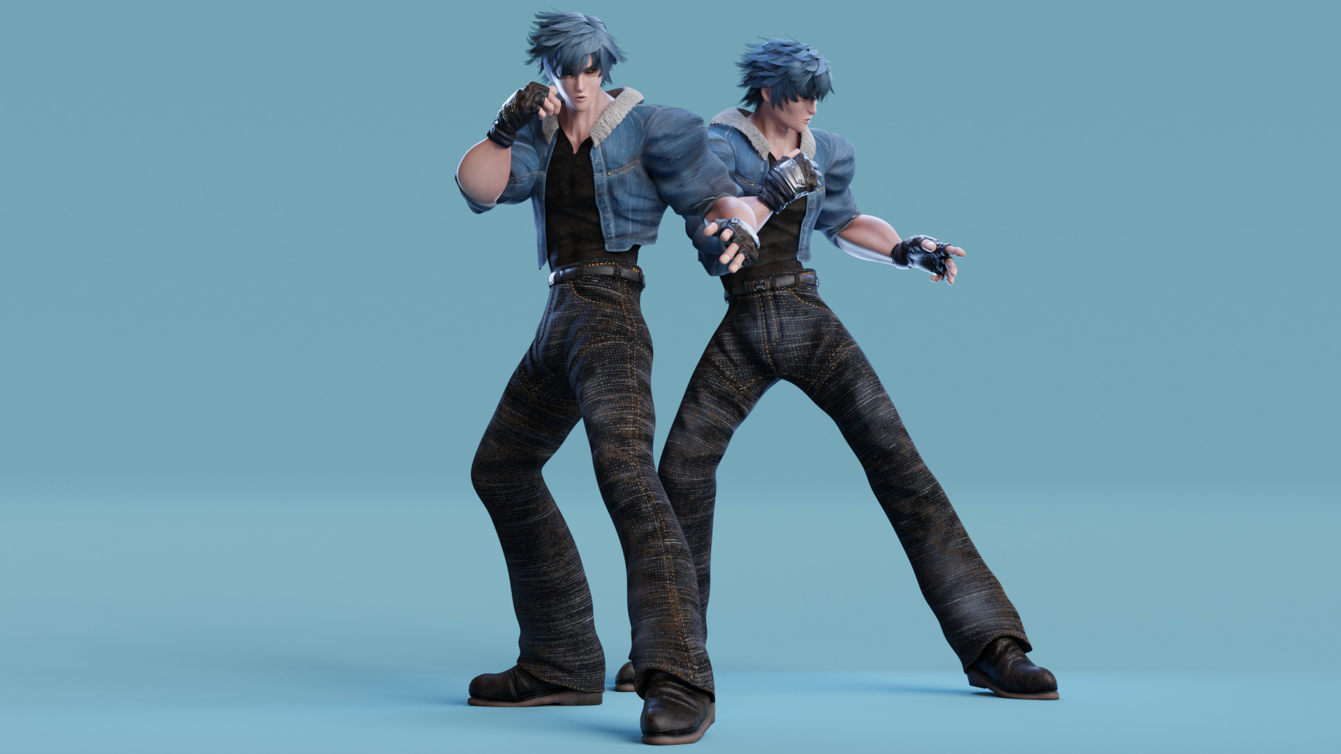 Stylized Male Fighting Character - Lucien Low-poly 3D model_7