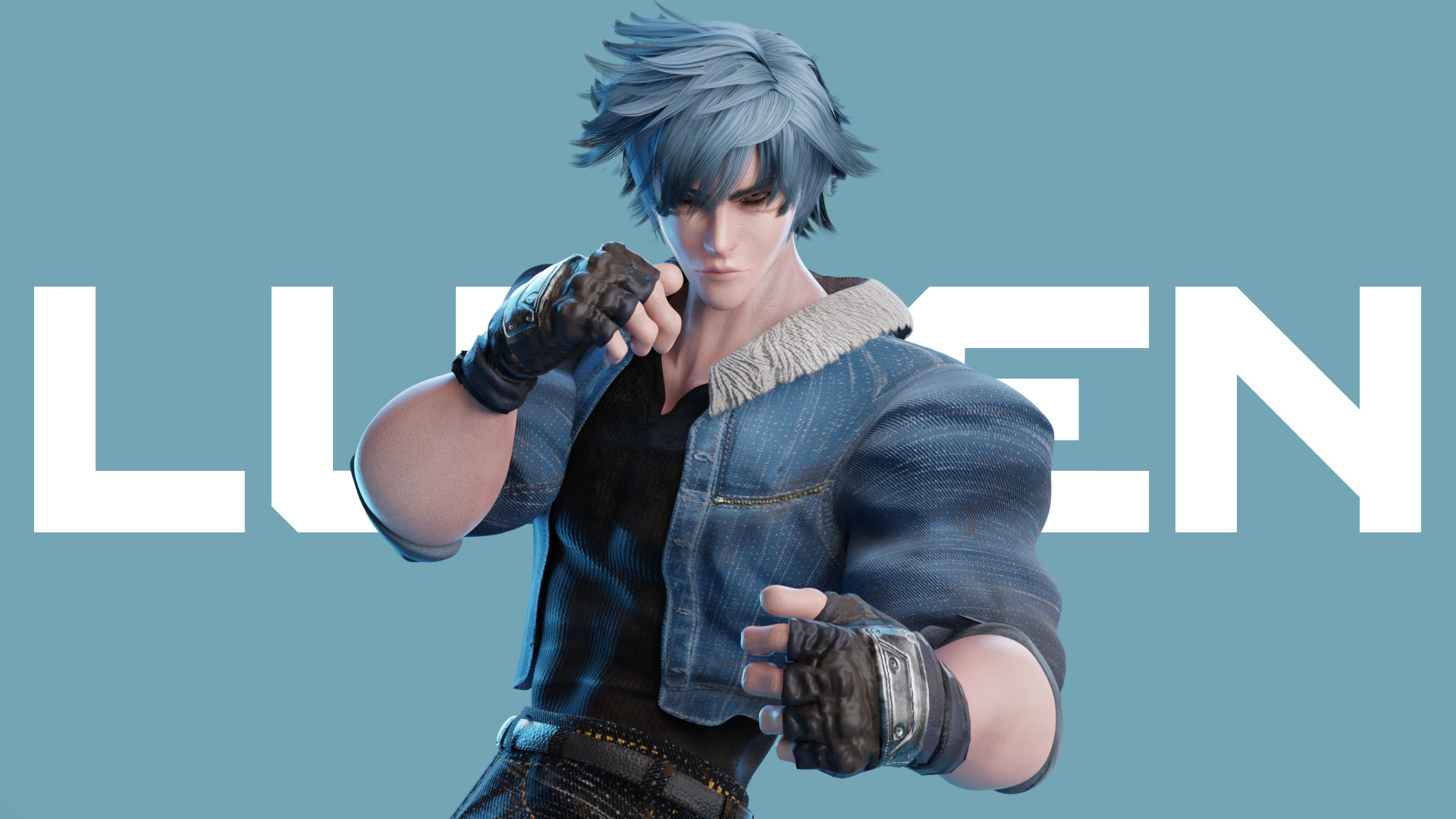 Stylized Male Fighting Character - Lucien Low-poly 3D model_1