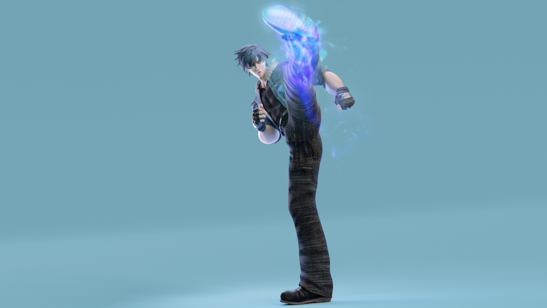 Stylized Male Fighting Character - Lucien Low-poly 3D model_3