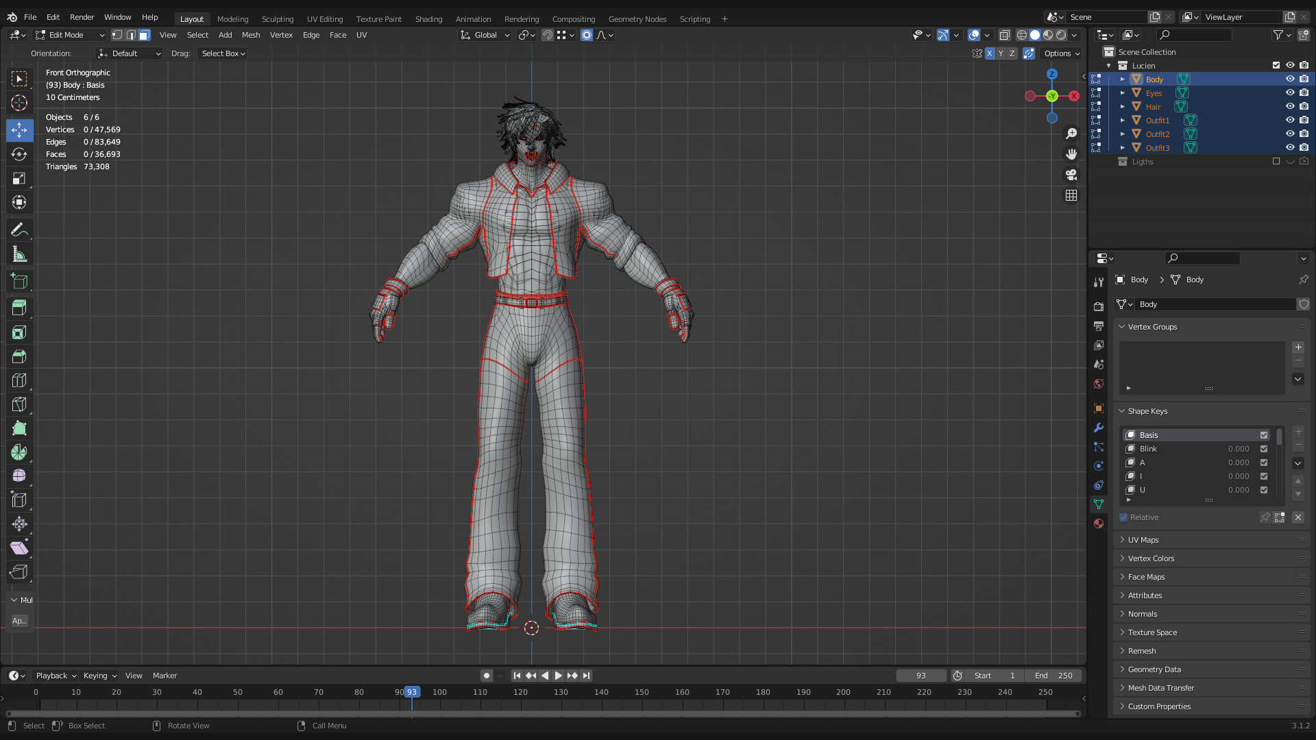 Stylized Male Fighting Character - Lucien Low-poly 3D model_17