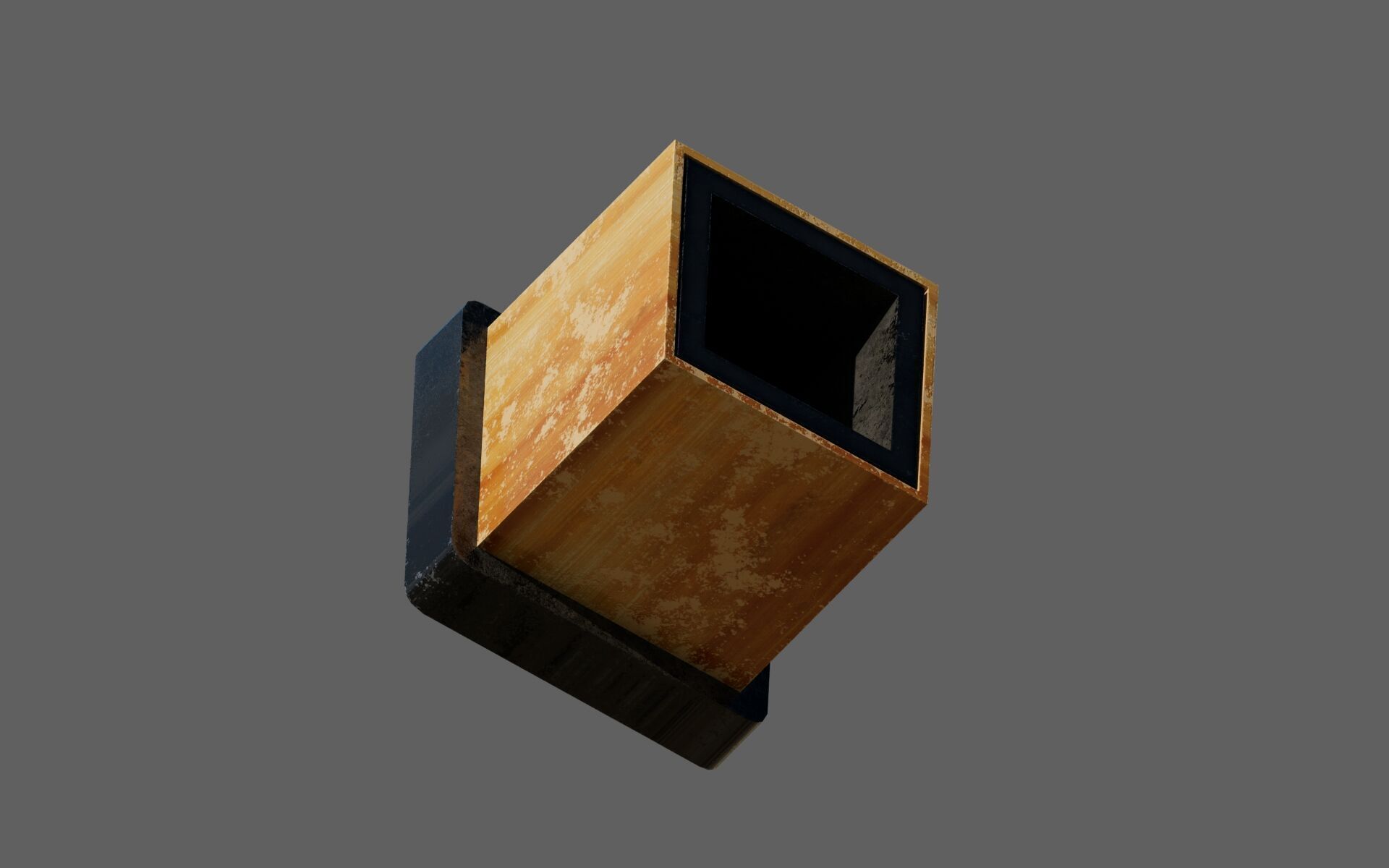 Urban Bench Set - 3 Variations - Trash Bin and Street Lamp Low-poly 3D model_36