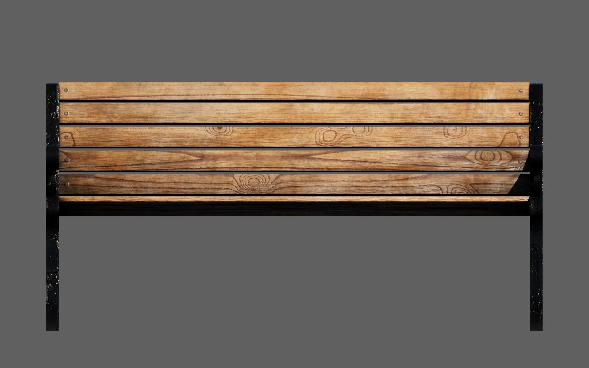 Urban Bench Set - 3 Variations - Trash Bin and Street Lamp Low-poly 3D model_20