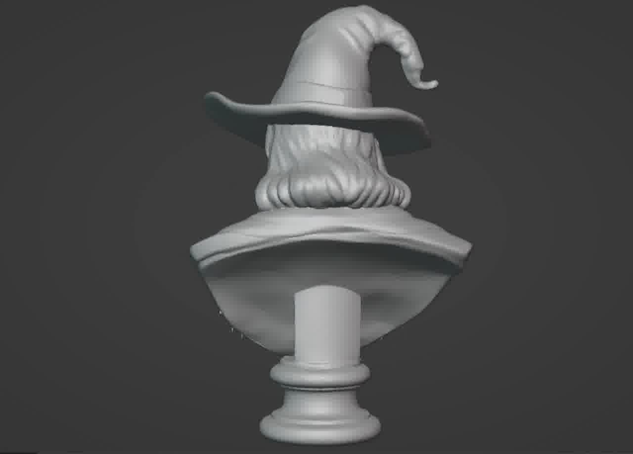 Gandalf the Grey Bust - 3D Printable Wizard Sculpture  3D print model_23
