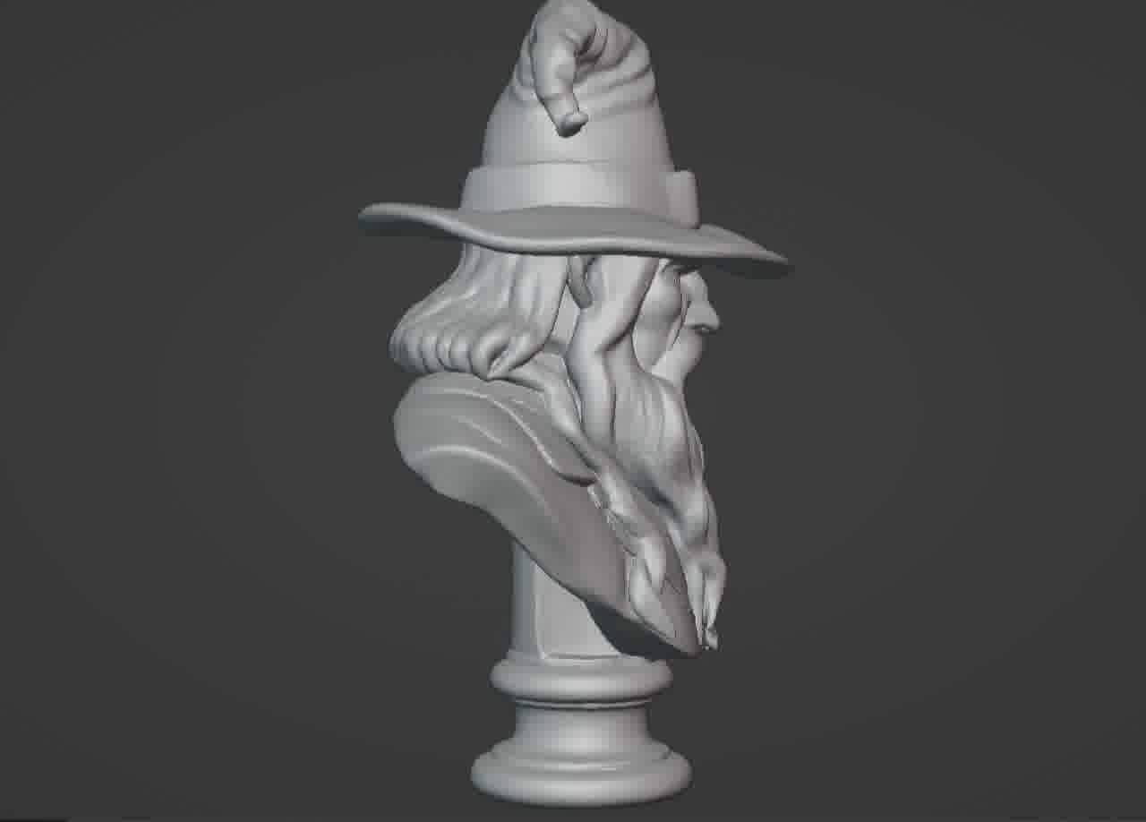 Gandalf the Grey Bust - 3D Printable Wizard Sculpture  3D print model_18