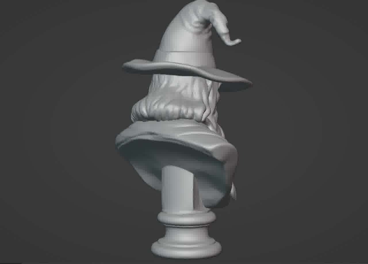 Gandalf the Grey Bust - 3D Printable Wizard Sculpture  3D print model_24