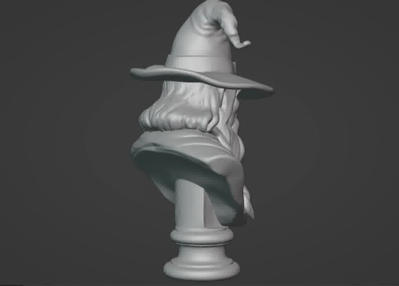 Gandalf the Grey Bust - 3D Printable Wizard Sculpture  3D print model_22