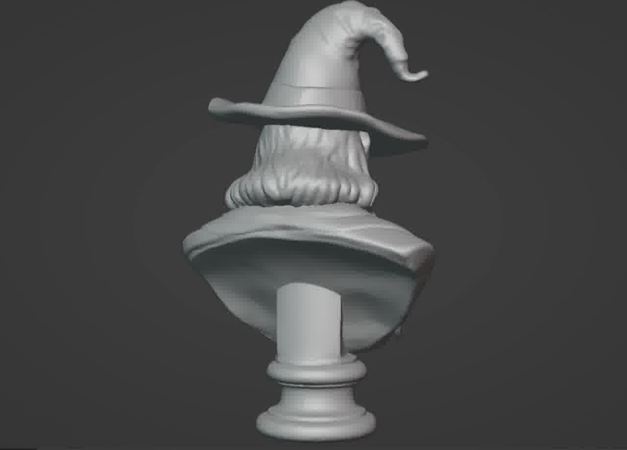 Gandalf the Grey Bust - 3D Printable Wizard Sculpture  3D print model_25