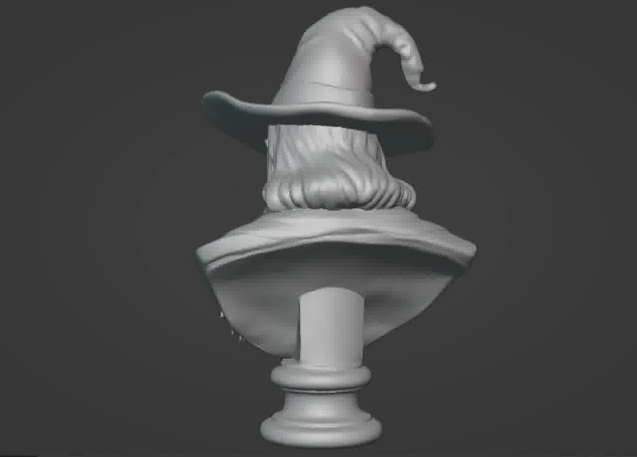 Gandalf the Grey Bust - 3D Printable Wizard Sculpture  3D print model_31