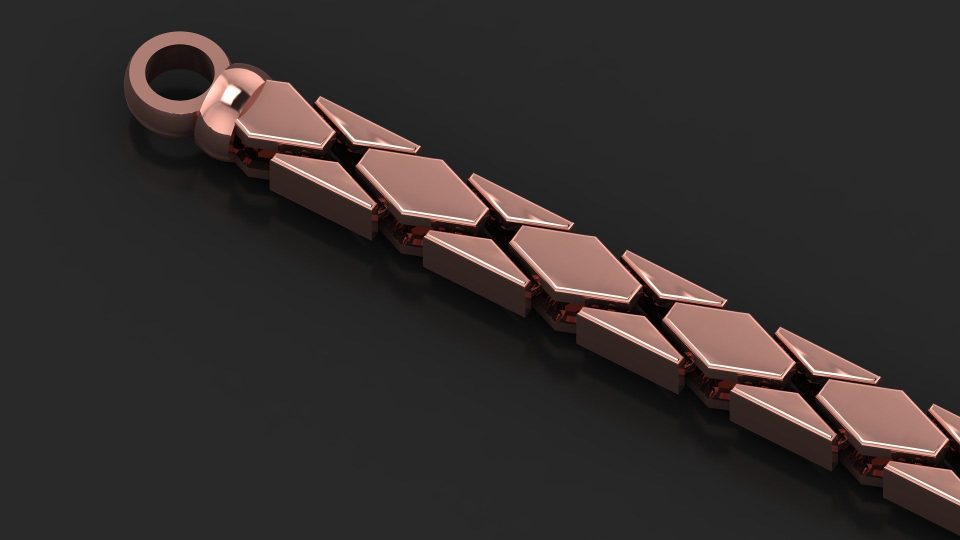 6 Size Top Selling Premium 3D Chain or Bracelet  3D Model Collection_5