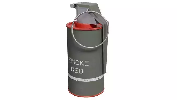 Smoke Grenade - Low Poly Game Ready Low-poly 3D model