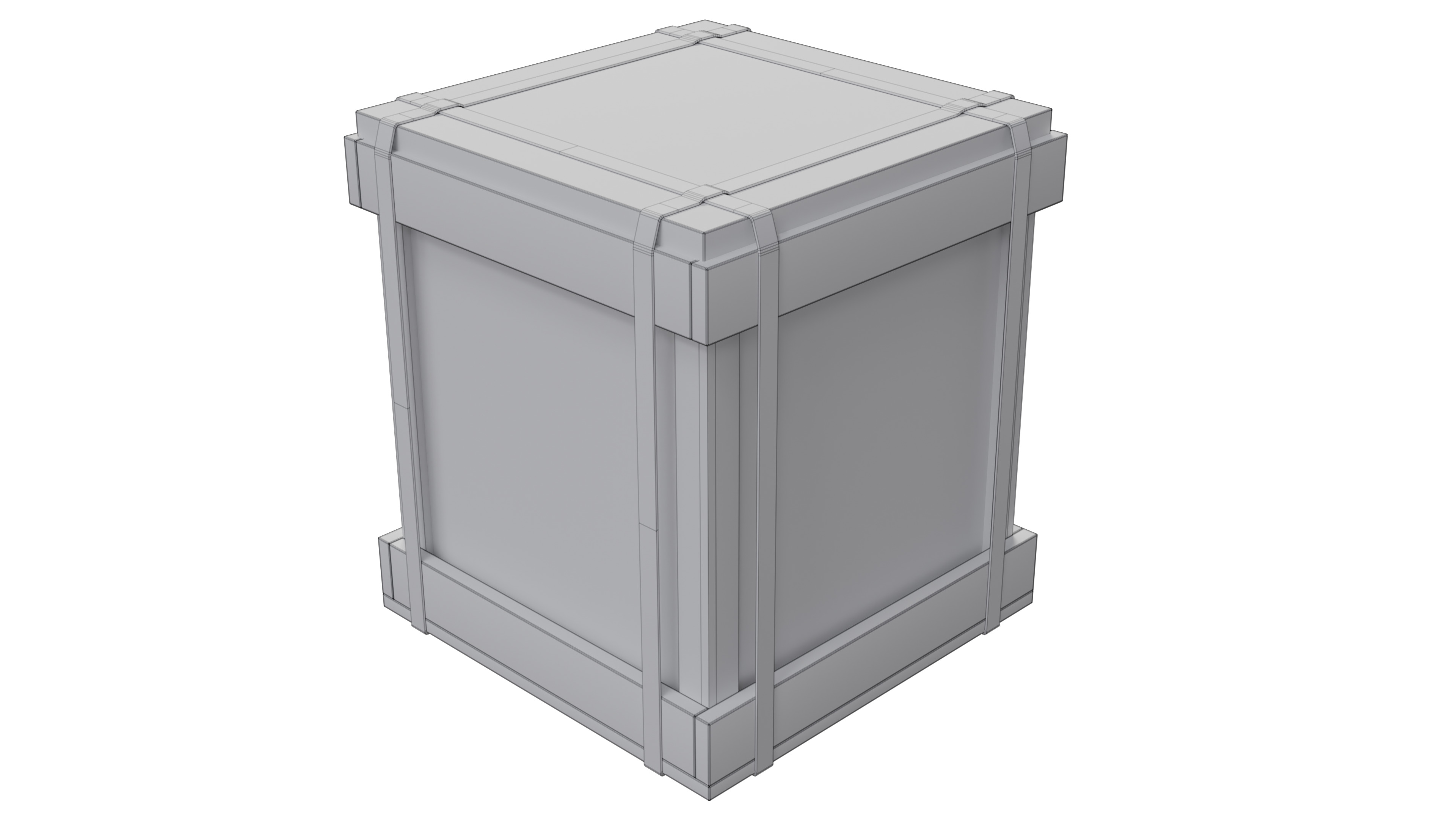Military Cargo Box - Low Poly Game Ready Low-poly 3D model_7