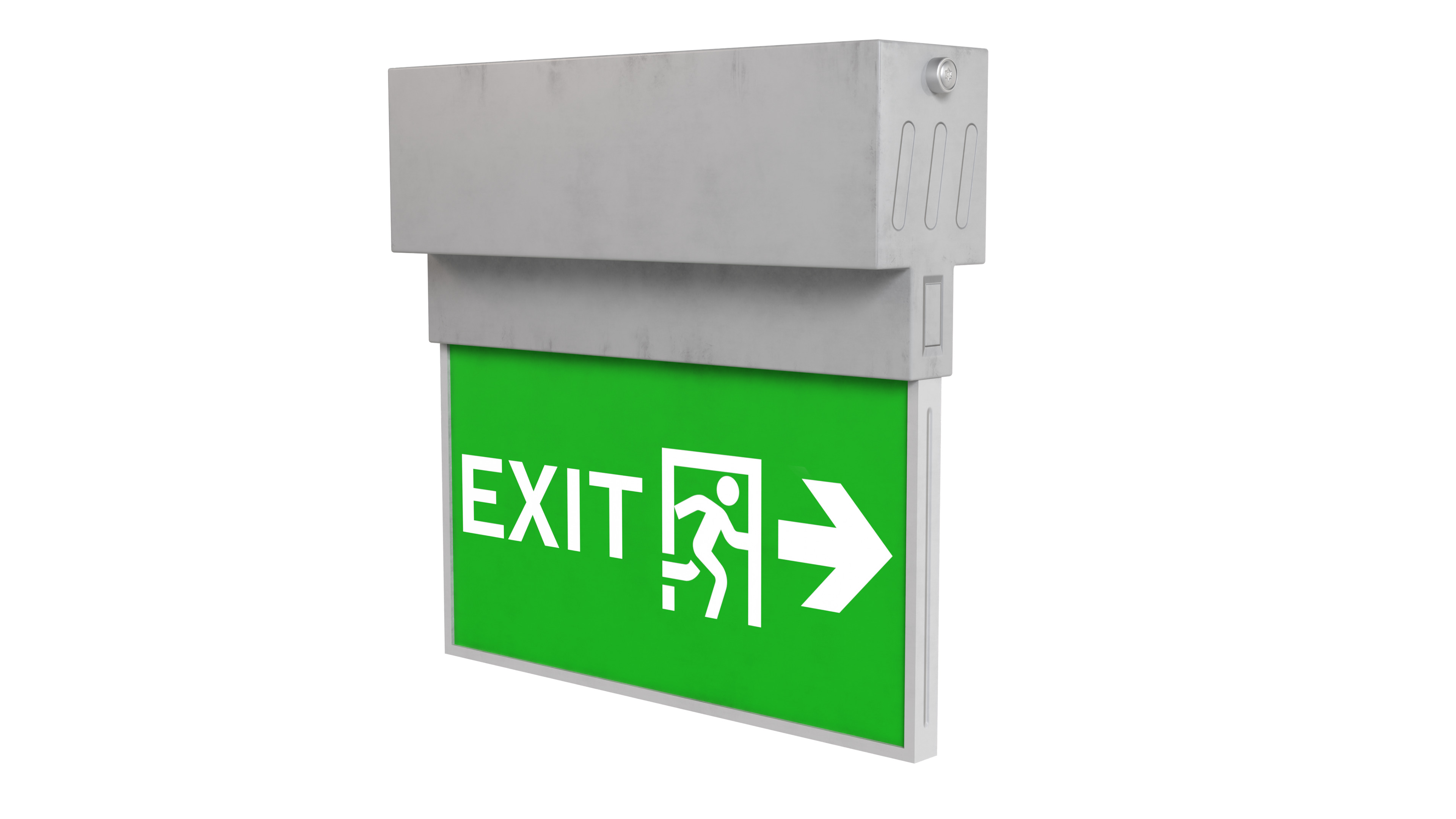 Exit Sign Set Low-poly 3D model_4