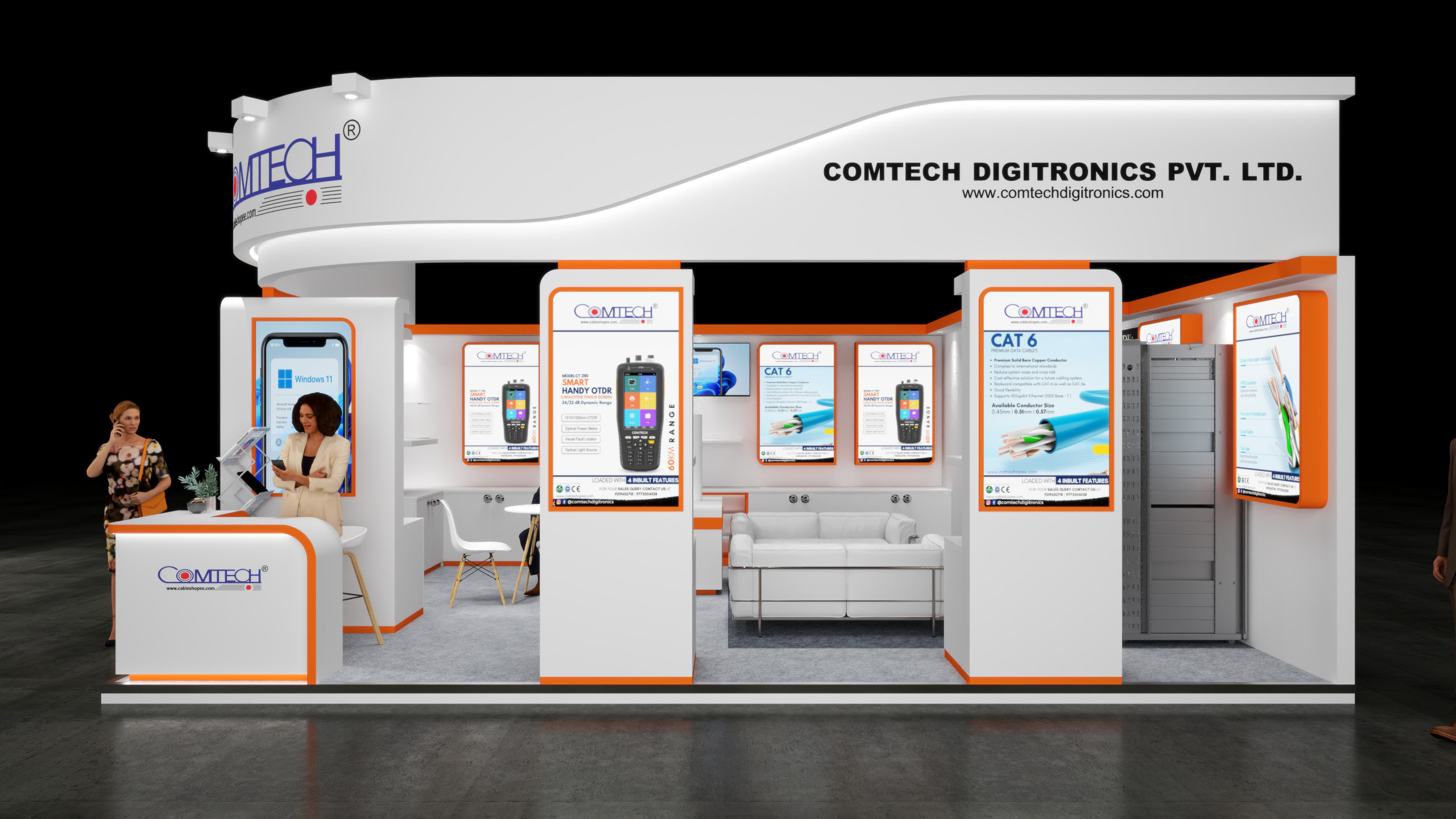 Exhibition Stand 7x5 2Sides D3V1 3D model 3D model_2