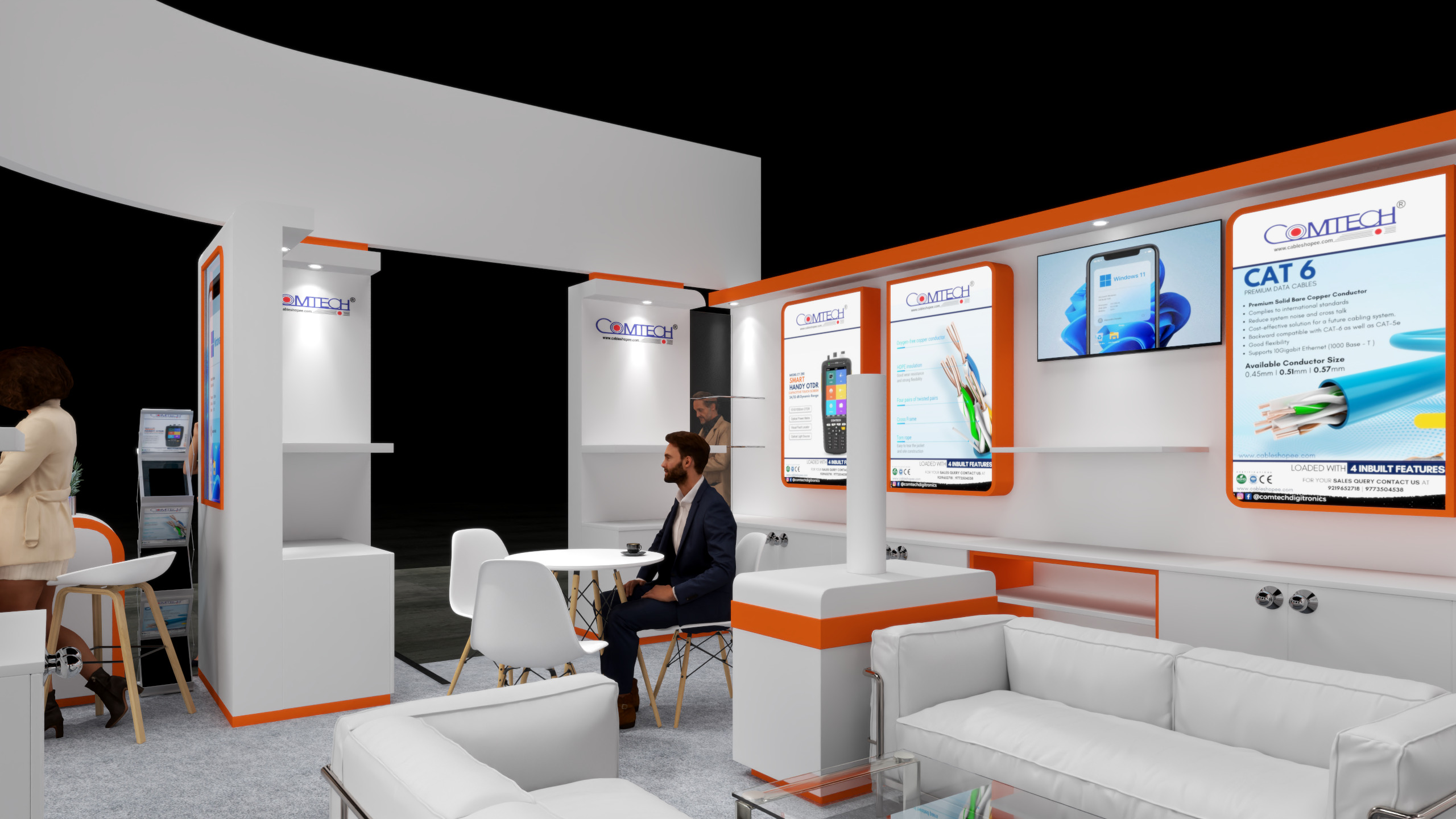 Exhibition Stand 7x5 2Sides D3V1 3D model 3D model_4