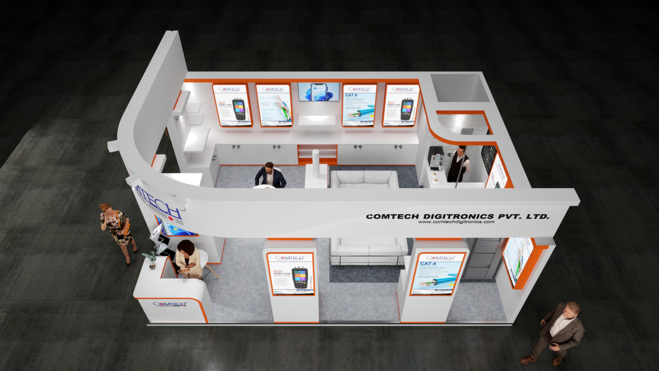 Exhibition Stand 7x5 2Sides D3V1 3D model 3D model_9