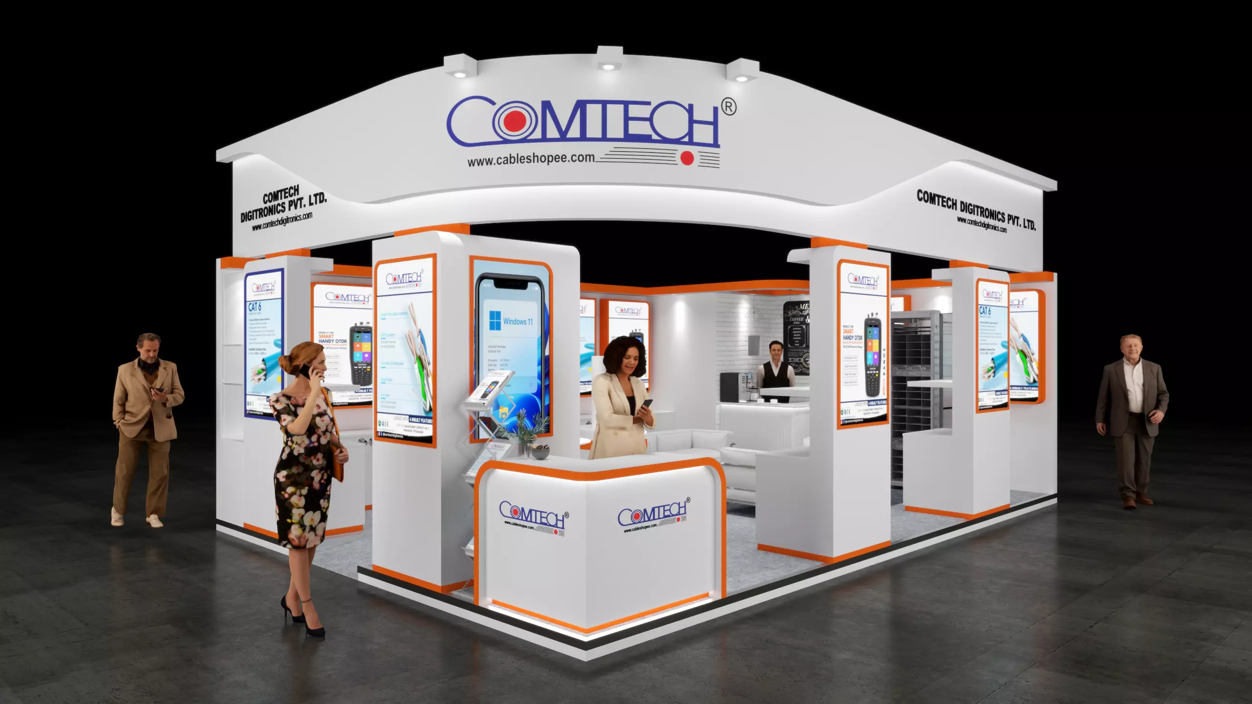 Exhibition Stand 7x5 2Sides D3V1 3D model 3D model_0