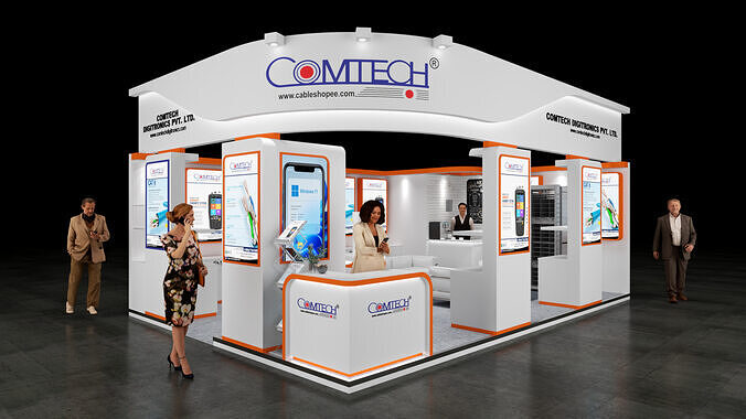 Exhibition Stand 7x5 2Sides D3V1 3D model 3D model