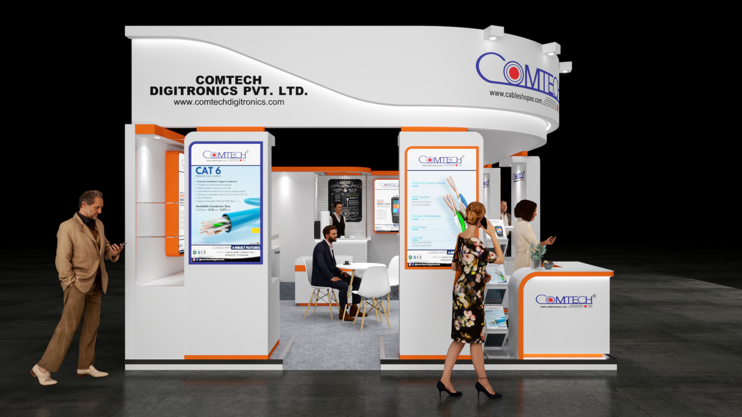 Exhibition Stand 7x5 2Sides D3V1 3D model 3D model_1