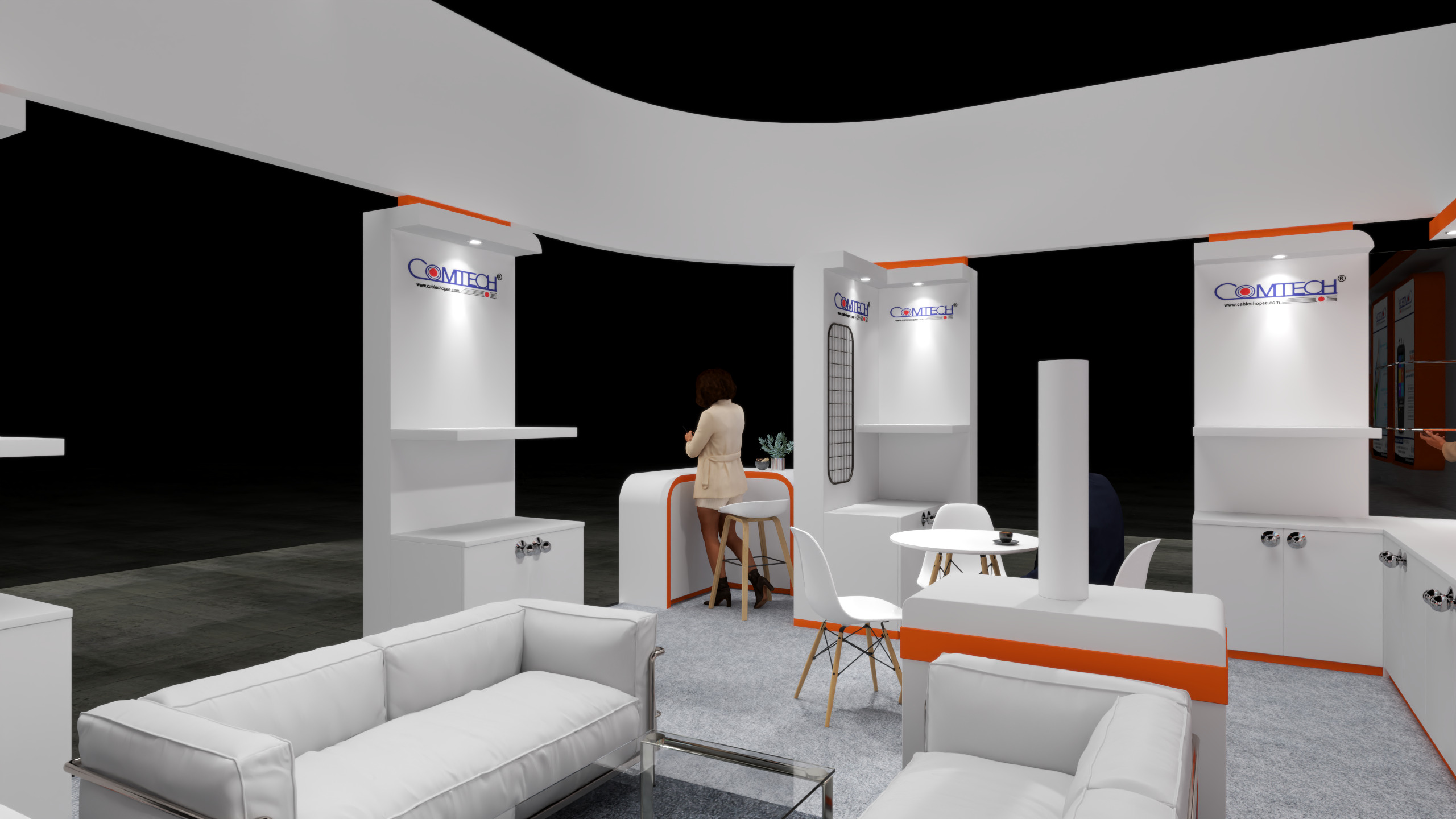 Exhibition Stand 7x5 2Sides D3V1 3D model 3D model_5