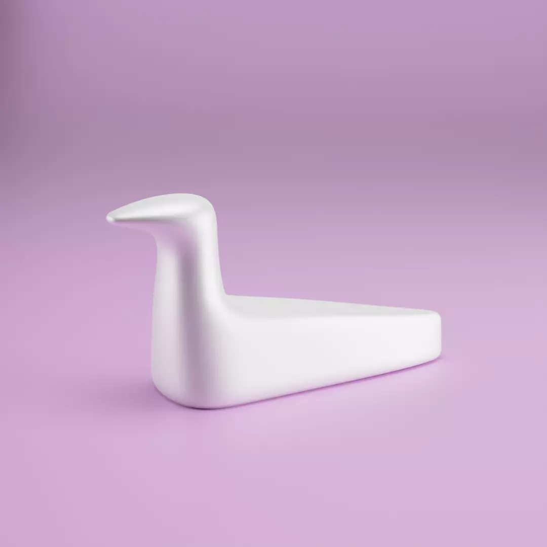 Minimalist Bird Sculpture 3D Printable Decor Model 3D print model